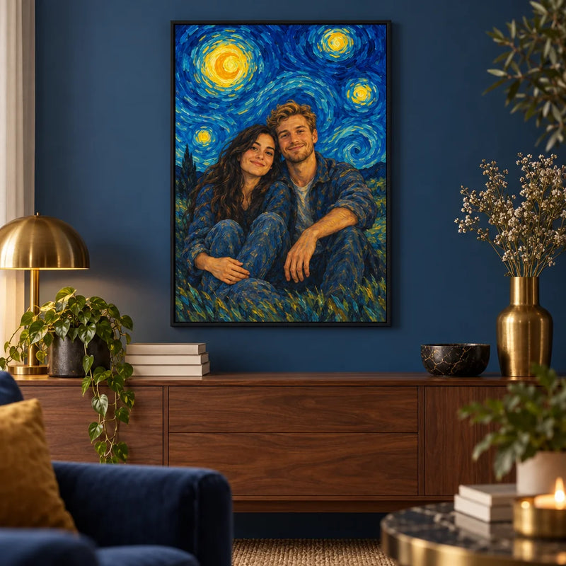 Van Gogh Poster personalisiert im Einsatz
